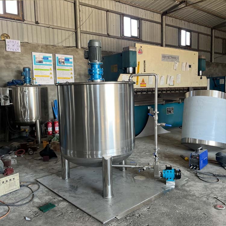 电动循环式控温调配罐 液体搅拌桶 底部出液